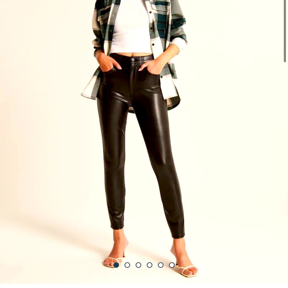 Abercrombie & Fitch black vegan leather pants